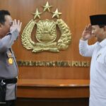 Sambangi Markas Korps Bhayangkara, Menhan Prabowo: Negara Butuh TNI Polri yang Kuat dan Tangguh